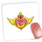 PC, gaming si accesorii - Periferice PC - Mousepad - Mousepad Gaming Sailor Moon Diadema Inima Transformation Anime, 21x19 cm - Infinity.ro