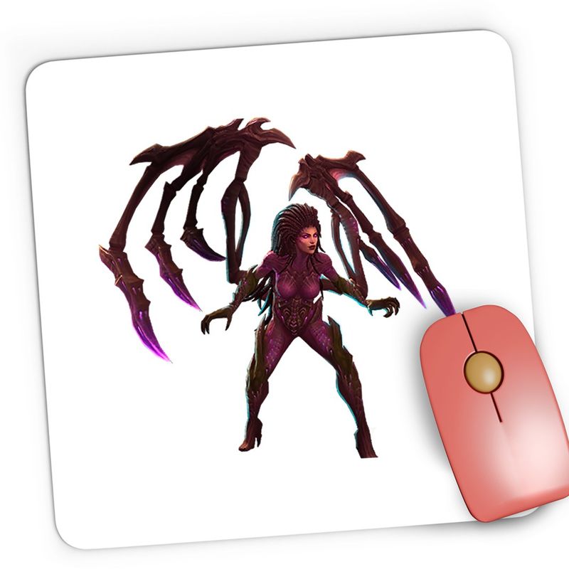 PC, gaming si accesorii - Periferice PC - Mousepad - Mousepad Gaming StarCraft 2 Sarah Vaduva Neagra Zerg Lider, 21x19 cm - Infinity.ro