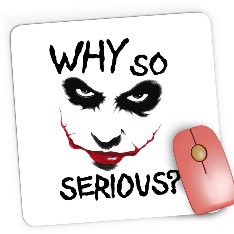 PC, gaming si accesorii - Periferice PC - Mousepad - Mousepad Gaming Joker Why So Serious Play Gang Fortnite, 21x19 cm - Infinity.ro
