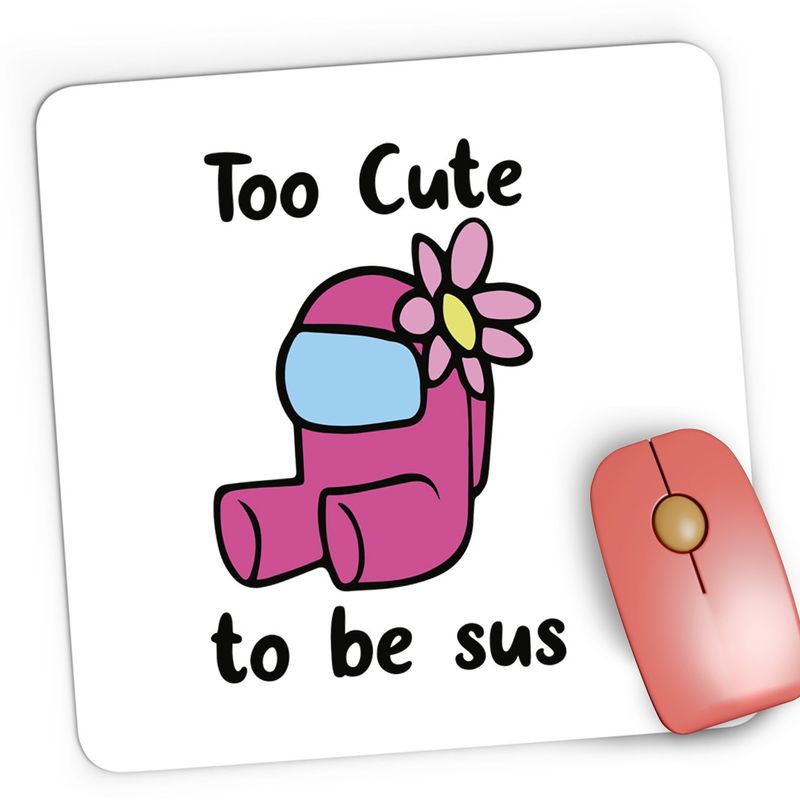 PC, gaming si accesorii - Periferice PC - Mousepad - Mousepad Gaming Too Cute Among Us, 21x19 cm - Infinity.ro