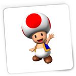 PC, gaming si accesorii - Periferice PC - Mousepad - Mousepad Gaming Super Mario Bros Mushroom Ciuperca Toad, 21x19 cm - Infinity.ro