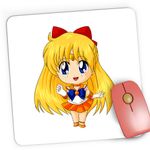 PC, gaming si accesorii - Periferice PC - Mousepad - Mousepad Gaming Sailor Moon Venus Ochi Albastri Chibi, 21x19 cm - Infinity.ro