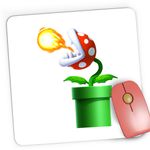 PC, gaming si accesorii - Periferice PC - Mousepad - Mousepad Gaming Super Mario Bros Planta Carnivora Wii, 21x19 cm - Infinity.ro