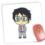 PC, gaming si accesorii - Periferice PC - Mousepad - Mousepad Gaming Your Lie in April Pianist Compozitor Dragobete Pian, 21x19 cm - Infinity.ro