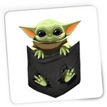 PC, gaming si accesorii - Periferice PC - Mousepad - Mousepad Gaming Baby Yoda Pocket, Star Wars, Mandalorian, 21x19 cm - Infinity.ro