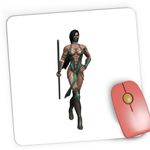 PC, gaming si accesorii - Periferice PC - Mousepad - Mousepad Gaming Mortal Kombat Jade Green Diamond Game, 21x19 cm - Infinity.ro