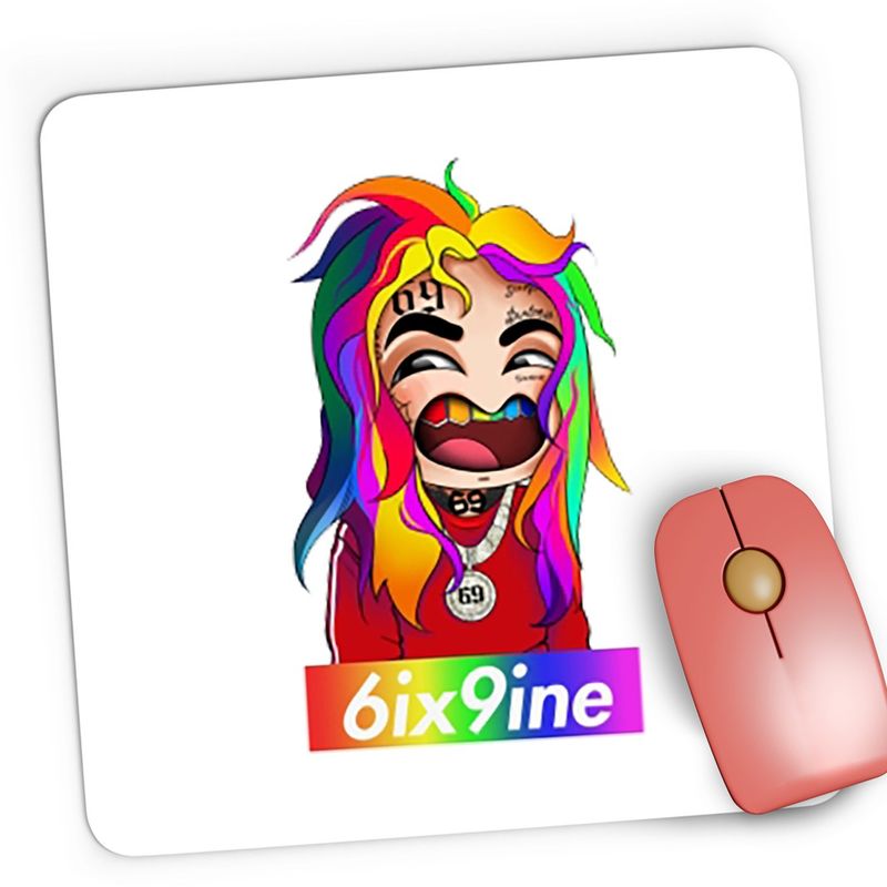 PC, gaming si accesorii - Periferice PC - Mousepad - Mousepad Gaming 6ix9ine Tekashi HipHop, 21x19 cm - Infinity.ro