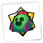 PC, gaming si accesorii - Periferice PC - Mousepad - Mousepad Gaming Brawl Stars Spike Green, 21x19 cm - Infinity.ro