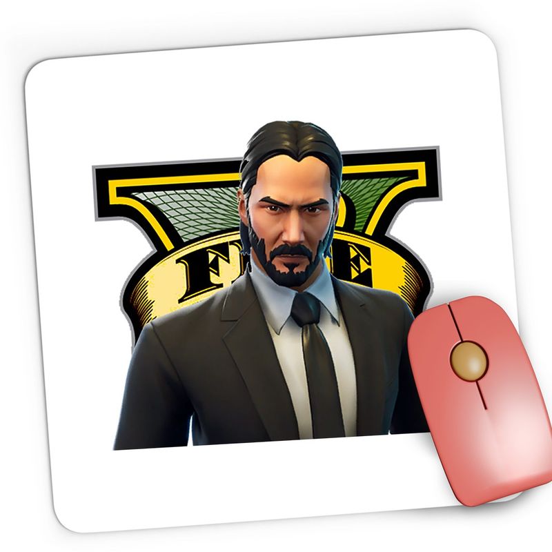PC, gaming si accesorii - Periferice PC - Mousepad - Mousepad Gaming John Wick Fortnite GTA, 21x19 cm - Infinity.ro