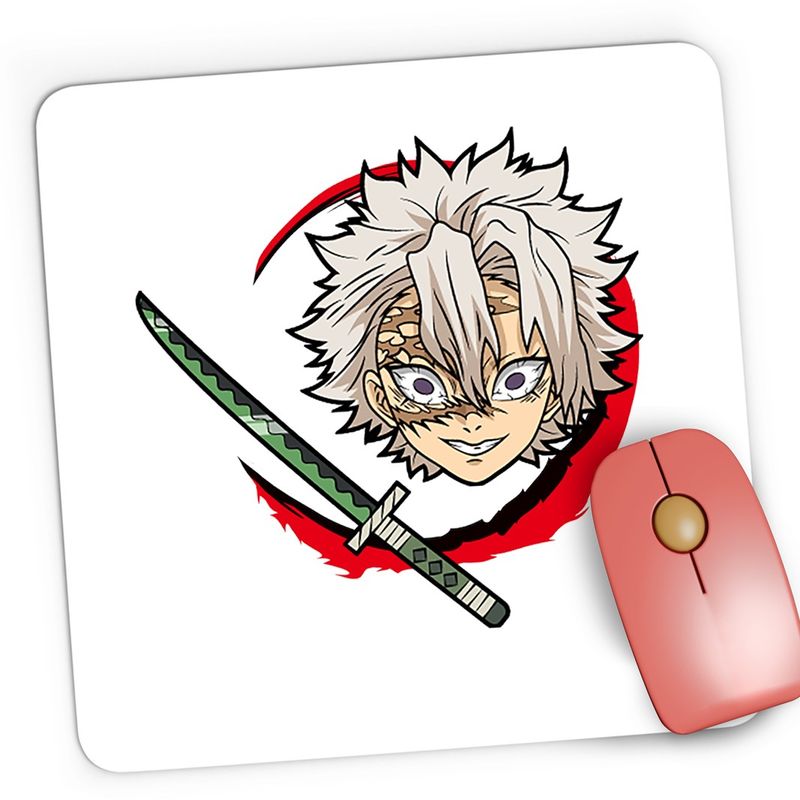 PC, gaming si accesorii - Periferice PC - Mousepad - Mousepad Gaming Demon Slayer Sanemi Bebe Samurai, 21x19 cm - Infinity.ro