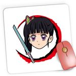 PC, gaming si accesorii - Periferice PC - Mousepad - Mousepad Gaming Demon Slayer Kanao Tsuyuri Sabie Katana, 21x19 cm - Infinity.ro
