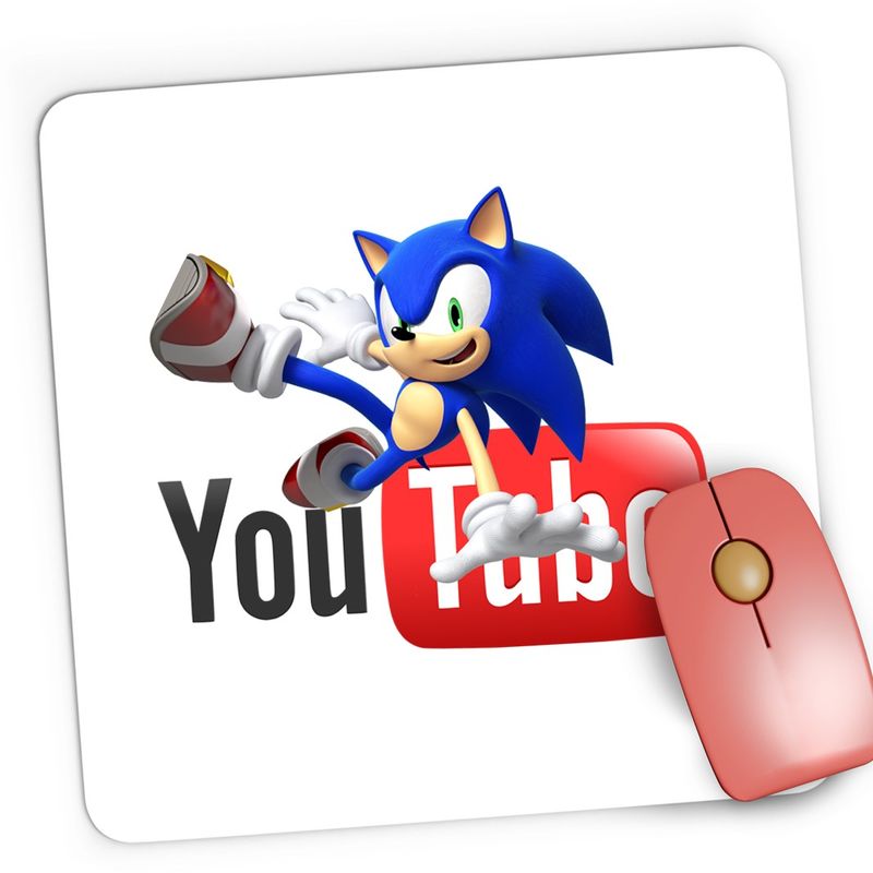PC, gaming si accesorii - Periferice PC - Mousepad - Mousepad Gaming Sonic the Hedgehog Youtube Youtuber Creator, 21x19 cm - Infinity.ro
