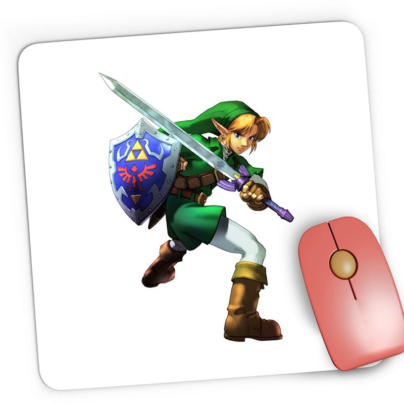 PC, gaming si accesorii - Periferice PC - Mousepad - Mousepad Gaming The Legend of Zelda Link Sabie Scut, 21x19 cm - Infinity.ro