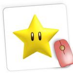 PC, gaming si accesorii - Periferice PC - Mousepad - Mousepad Gaming Super Mario Bros Gold Star VIP Game, 21x19 cm - Infinity.ro