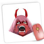 PC, gaming si accesorii - Periferice PC - Mousepad - Mousepad Gaming Darling in the FranXX Zero Two Rage Anime, 21x19 cm - Infinity.ro