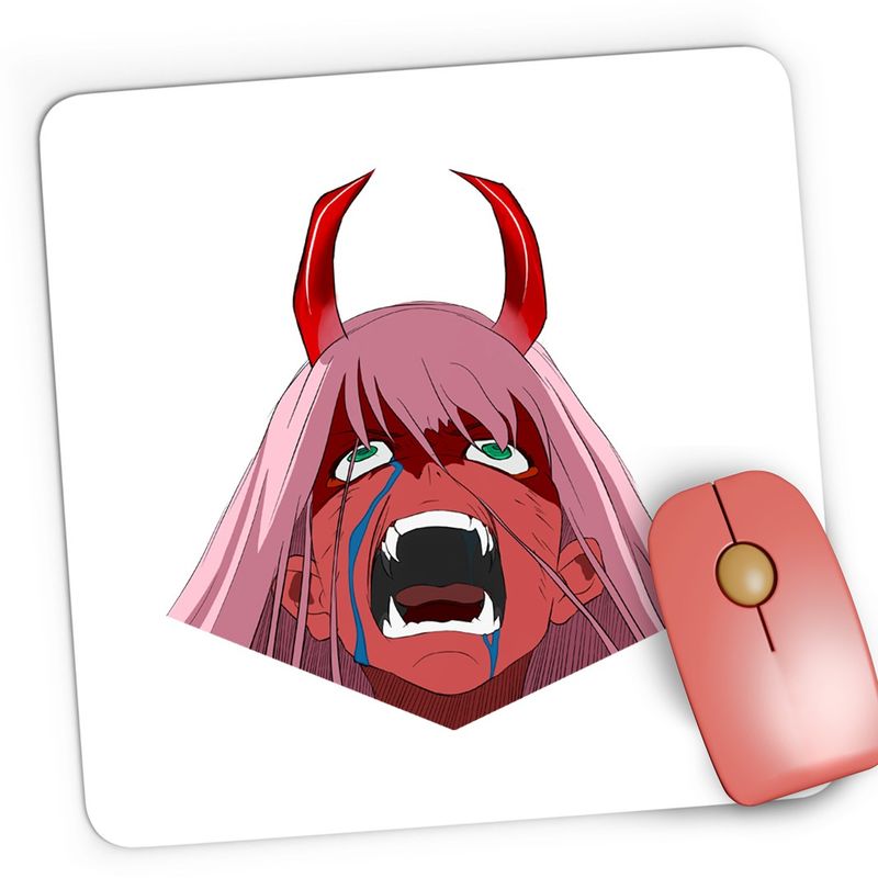 PC, gaming si accesorii - Periferice PC - Mousepad - Mousepad Gaming Darling in the FranXX Zero Two Rage Anime, 21x19 cm - Infinity.ro
