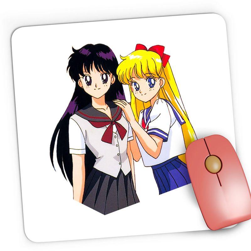 PC, gaming si accesorii - Periferice PC - Mousepad - Mousepad Gaming Sailor Moon Marte Venus Anime Manga, 21x19 cm - Infinity.ro