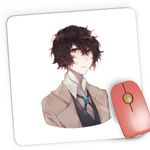 PC, gaming si accesorii - Periferice PC - Mousepad - Mousepad Gaming Bungo Stray Dogs Osamu Dazai Anime, 21x19 cm - Infinity.ro