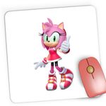 PC, gaming si accesorii - Periferice PC - Mousepad - Mousepad Gaming Sonic Hedgehog Iubita Amy Rose, 21x19 cm - Infinity.ro
