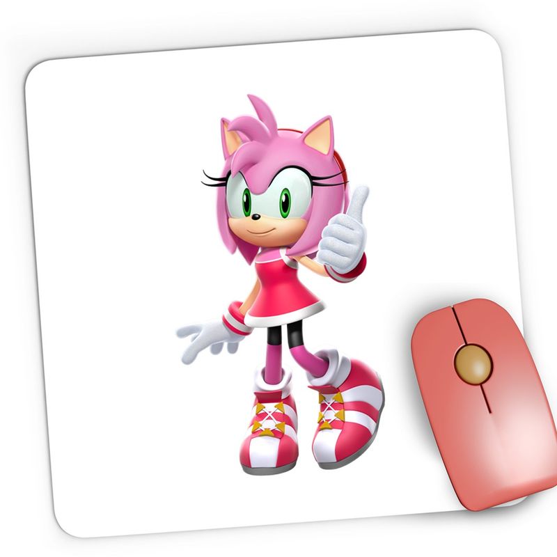PC, gaming si accesorii - Periferice PC - Mousepad - Mousepad Gaming Sonic Hedgehog Iubita Amy Rose, 21x19 cm - Infinity.ro