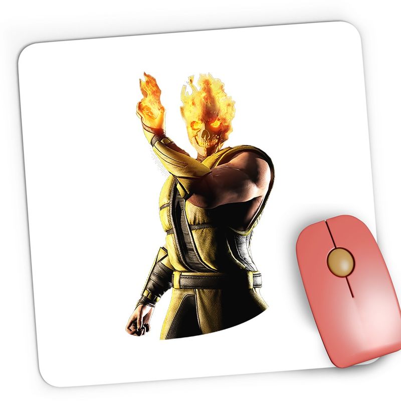 PC, gaming si accesorii - Periferice PC - Mousepad - Mousepad Gaming Mortal Kombat Shinnok Gold Fire Christmas Player, 21x19 cm - Infinity.ro