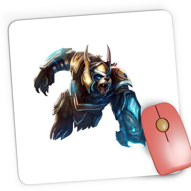 PC, gaming si accesorii - Periferice PC - Mousepad - Mousepad Gaming League of Legends Rengar Champion LoL Beast, 21x19 cm - Infinity.ro