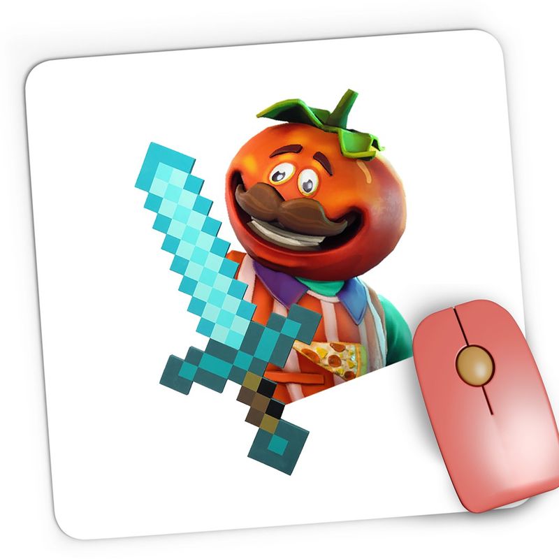PC, gaming si accesorii - Periferice PC - Mousepad - Mousepad Gaming Tomato Fortnite Minecraft Diamond Sword, 21x19 cm - Infinity.ro