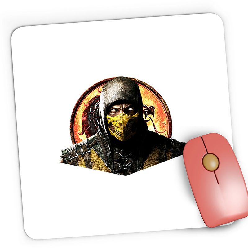 PC, gaming si accesorii - Periferice PC - Mousepad - Mousepad Gaming Mortal Kombat Trilogy Scorpio Lupta Gaming PS5, 21x19 cm - Infinity.ro