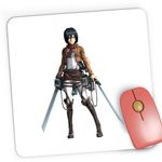 PC, gaming si accesorii - Periferice PC - Mousepad - Mousepad Gaming Mikasa Attack Titan Manga Anime Swords, 21x19 cm - Infinity.ro