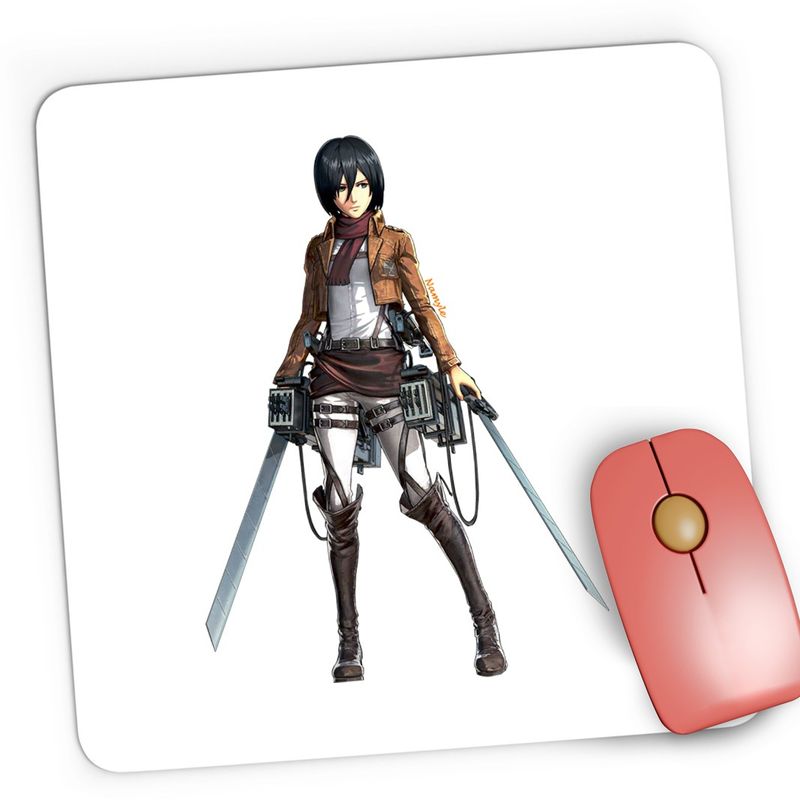 PC, gaming si accesorii - Periferice PC - Mousepad - Mousepad Gaming Mikasa Attack Titan Manga Anime Swords, 21x19 cm - Infinity.ro