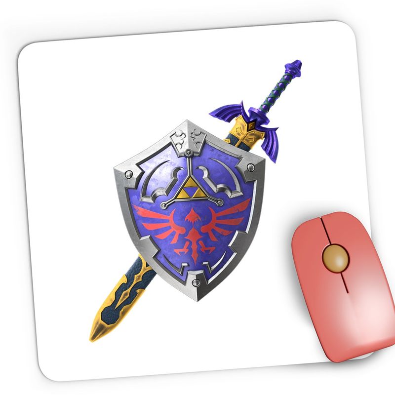 PC, gaming si accesorii - Periferice PC - Mousepad - Mousepad Gaming Legend of Zelda Epic Shield Sky Breath, 21x19 cm - Infinity.ro