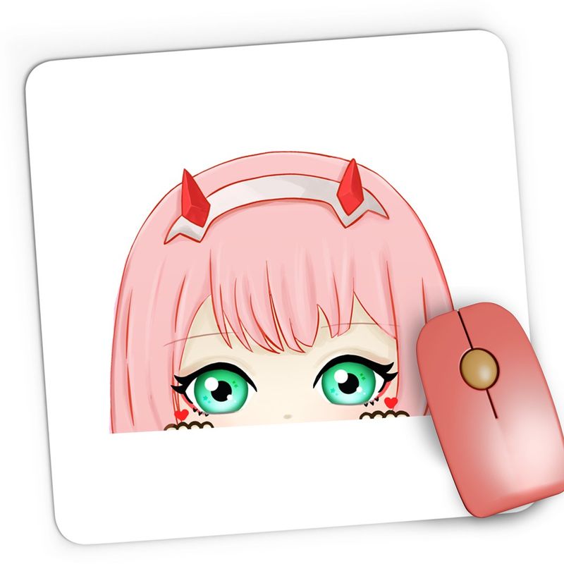 PC, gaming si accesorii - Periferice PC - Mousepad - Mousepad Gaming Zero Two Darling in the FranXX Chibi Anime, 21x19 cm - Infinity.ro