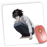 PC, gaming si accesorii - Periferice PC - Mousepad - Mousepad Gaming Death Note L Detective Sherlock Holmes Anime, 21x19 cm - Infinity.ro