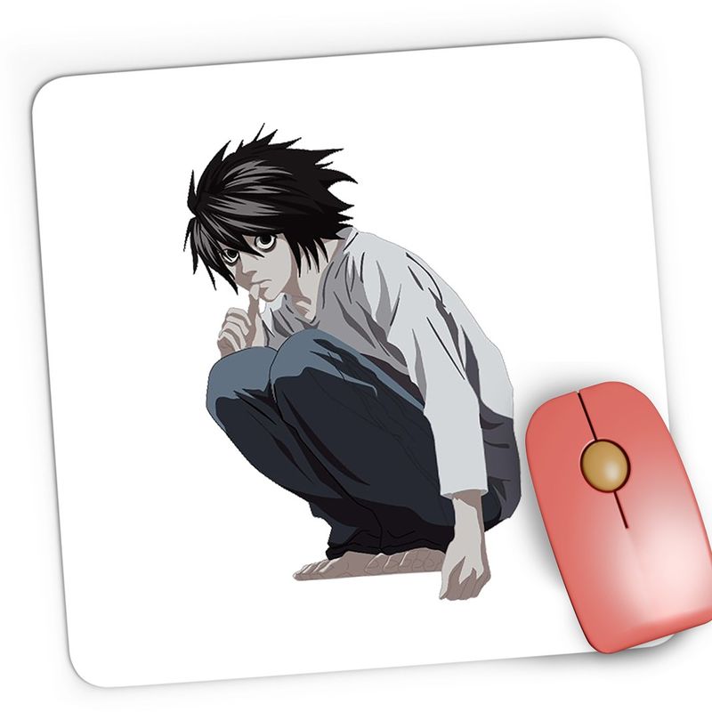 PC, gaming si accesorii - Periferice PC - Mousepad - Mousepad Gaming Death Note L Detective Sherlock Holmes Anime, 21x19 cm - Infinity.ro