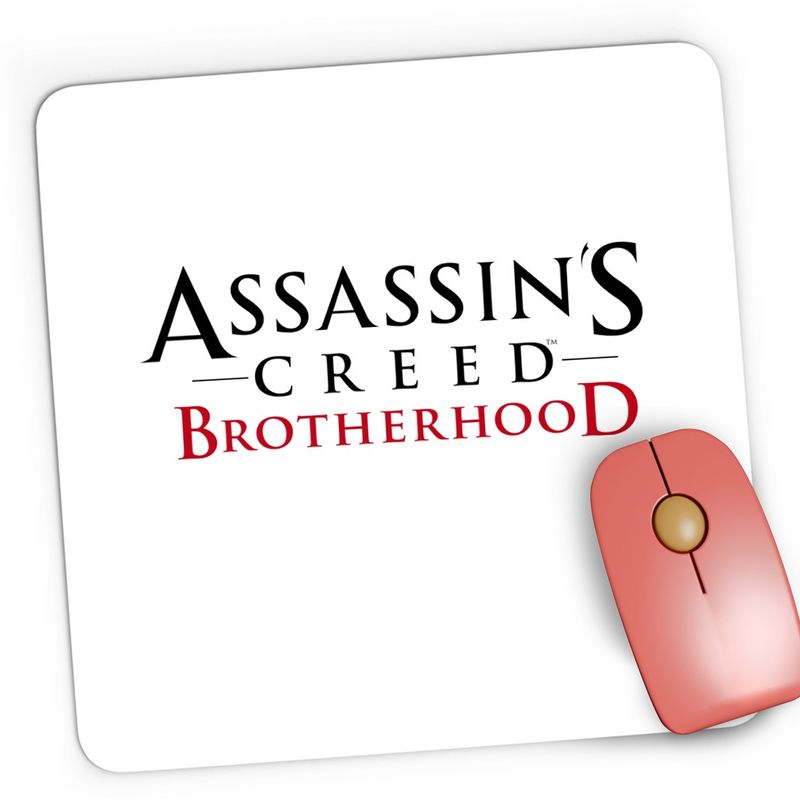 PC, gaming si accesorii - Periferice PC - Mousepad - Mousepad Gaming Assassin Creed Brotherhood Logo Fratie, 21x19 cm - Infinity.ro