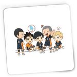 PC, gaming si accesorii - Periferice PC - Mousepad - Mousepad Gaming Haikyuu Team Echipa Volei Chibi Haikyu!!, 21x19 cm - Infinity.ro
