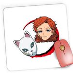 PC, gaming si accesorii - Periferice PC - Mousepad - Mousepad Gaming Demon Slayer Sabito Japan Girl, 21x19 cm - Infinity.ro