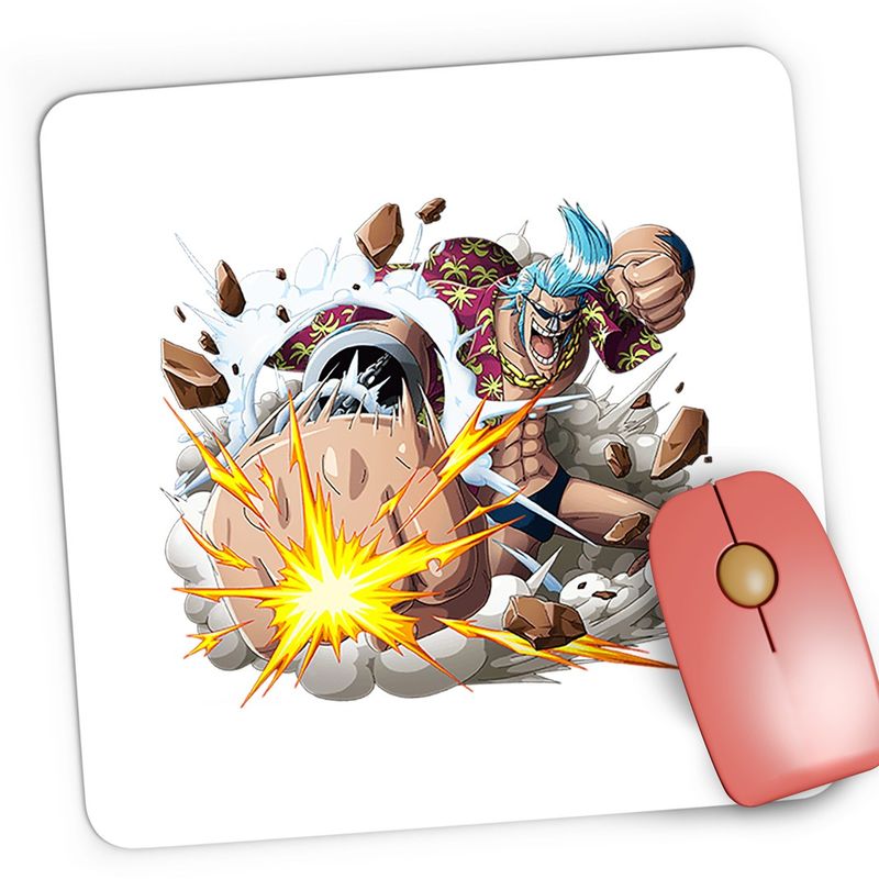 PC, gaming si accesorii - Periferice PC - Mousepad - Mousepad Gaming Cyborg Franky Attack One Piece Pirat, 21x19 cm - Infinity.ro