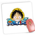 PC, gaming si accesorii - Periferice PC - Mousepad - Mousepad Gaming One Piece Straw Hat Pirates Luffy Capitan Echipaj, 21x19 cm - Infinity.ro