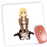 PC, gaming si accesorii - Periferice PC - Mousepad - Mousepad Gaming Attack on Titan Annie Blonde Anime Girl, 21x19 cm - Infinity.ro