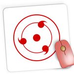 PC, gaming si accesorii - Periferice PC - Mousepad - Mousepad Gaming Naruto Sharigan Simbol Logo Kunai Anime, 21x19 cm - Infinity.ro