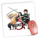 PC, gaming si accesorii - Periferice PC - Mousepad - Mousepad Gaming Demon Slayer All Gang Anime, 21x19 cm - Infinity.ro