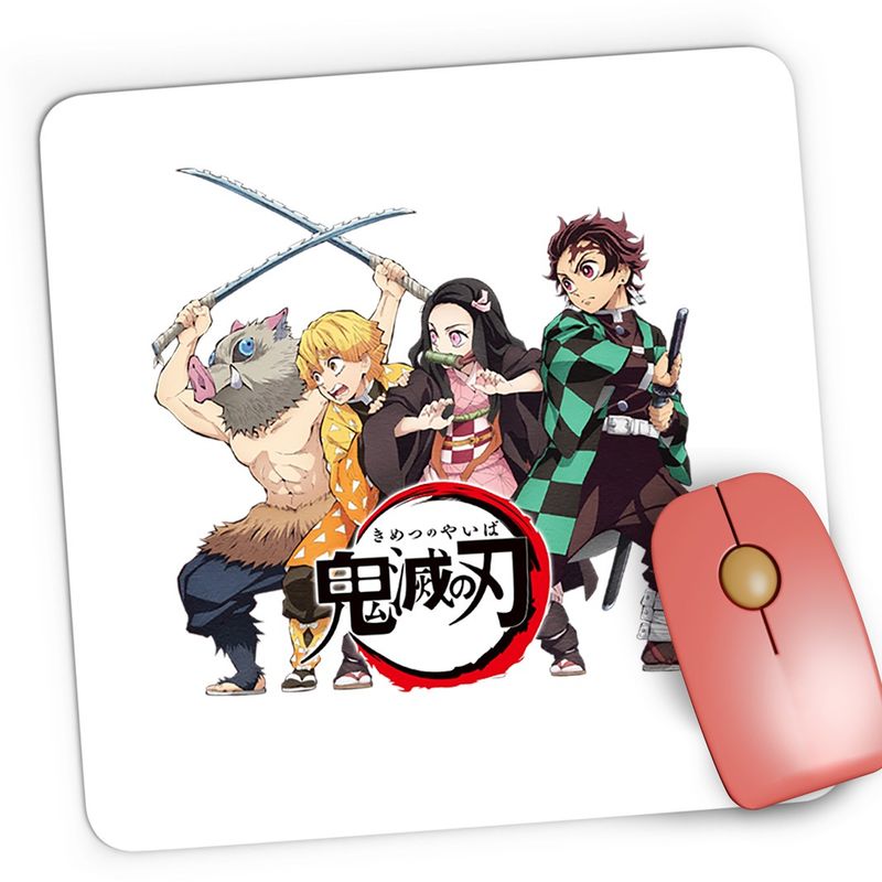 PC, gaming si accesorii - Periferice PC - Mousepad - Mousepad Gaming Demon Slayer All Gang Anime, 21x19 cm - Infinity.ro