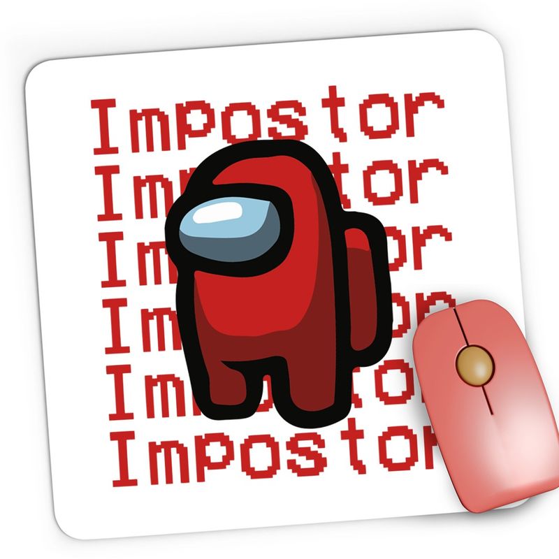 PC, gaming si accesorii - Periferice PC - Mousepad - Mousepad Gaming Red Impostor Among Us, 21x19 cm - Infinity.ro