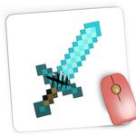 PC, gaming si accesorii - Periferice PC - Mousepad - Mousepad Gaming Dead by Daylight Minecraft Horror Diamond Sword, 21x19 cm - Infinity.ro