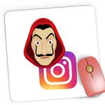 PC, gaming si accesorii - Periferice PC - Mousepad - Mousepad Gaming Casa de Papel Instagram Creator Insta, 21x19 cm - Infinity.ro
