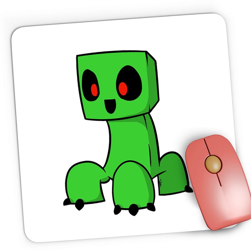PC, gaming si accesorii - Periferice PC - Mousepad - Mousepad Gaming Cute Creeper Minecraft, 21x19 cm - Infinity.ro