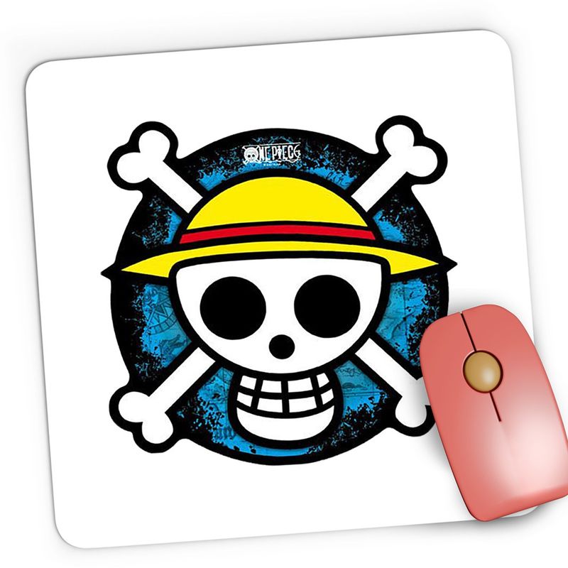 PC, gaming si accesorii - Periferice PC - Mousepad - Mousepad Gaming One Piece Crew Logo Monkey D Luffy Anime Manga, 21x19 cm - Infinity.ro
