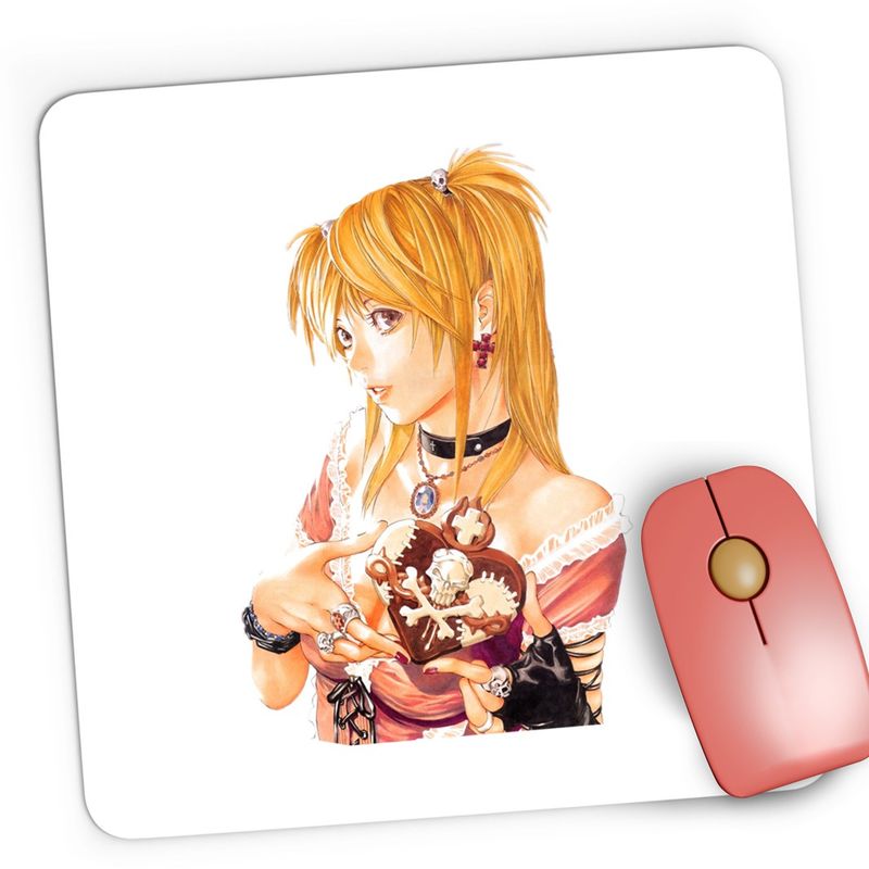 PC, gaming si accesorii - Periferice PC - Mousepad - Mousepad Gaming Misa Amane Death Note Love You Heart, 21x19 cm - Infinity.ro