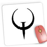 PC, gaming si accesorii - Periferice PC - Mousepad - Mousepad Gaming Quake Champions Arena Logo Emblem, 21x19 cm - Infinity.ro